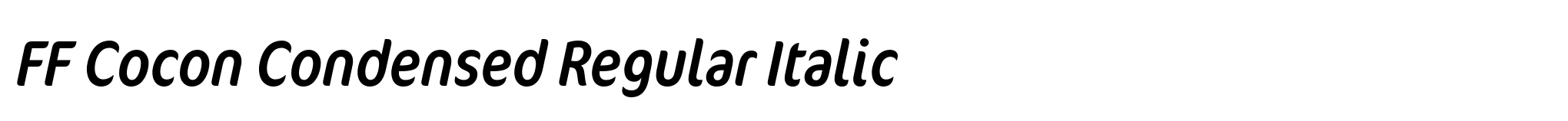 FF Cocon Condensed Regular Italic image